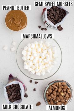 the ingredients to make chocolate marshmallows