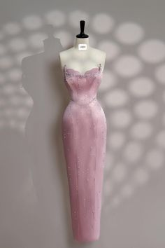 a mannequin is standing next to a dress on display