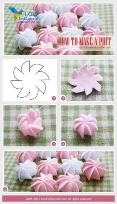 how to make a puffy flower out of fondant - step by step instructions