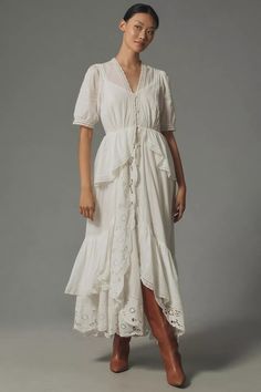 Forever That Girl Raina Lace Maxi Dress | Anthropologie Fall Maternity Photoshoot, Petite White Dress, Ethereal Style, 2025 Style, Cotton Slip, Linen Midi Dress, Exclusive Dress, Wishful Thinking, Maxi Dress Cotton