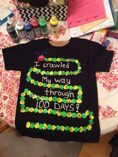 a t - shirt that says i crawled my way through 100 days on it