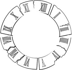 a circular clock with roman numerals on it