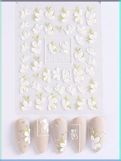 Looking for nail designs that are both fashionable and practical? Dive into our idee unghie corte collection and discover trendy designs that are perfect for everyday wear.\n Nail Hot, Plants Pattern, 3d Flower Nails, Finger Nail Art, Nail Tape, Floral Rosa, Pretty Gel Nails