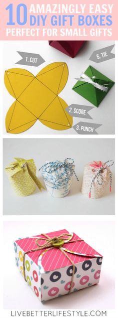 the instructions for how to make an origami gift box