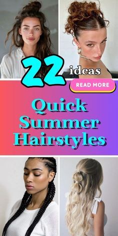 Quick And Easy Summer Hairstyles, Quick Summer Hairstyles, Elegant Buns, Quick Styles, Cute Everyday Hairstyles, Hairstyles Quick, Elegant Ponytail, Elegant Bun, Twist Ponytail