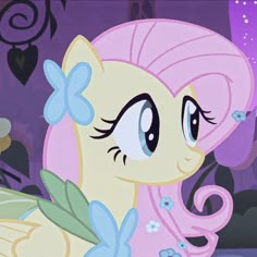 the pinkie pony is looking at something