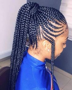 Ponytail Braids For Black Women, African Ponytail, Ponytail Braid Styles, Ponytail Braid Hairstyles, Cornrow Ponytail Hairstyles, Big Ponytail, Fishtail Hairstyles