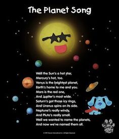 the planet song with stars and planets on it