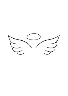 the outline of an angel's wings on a white background