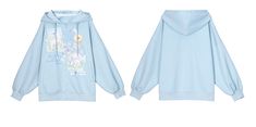 This loose-fit blue hoodie combines casual comfort with playful charm, featuring a cute lamb print and a cozy hood. The design is accented with a sweet bowknot detail.  Garment Size   	 		 			Size 			S 			M 			L 		 		 			Full Length 			62.5 			64.5 			66.5 		 		 			Shoulders 			70 			72 			74 		 		 			Bust 			126 			130 			134 		 		 			Hem Circumference 			106 			110 			114 		 		 			Cuff 			21 			22 			23 		 		 			Sleeve Length 			44 			45 			46 Spring Cotton Kawaii Hoodie, Spring Cartoon Print Hoodie Sweatshirt, Spring Cartoon Print Long Sleeve Hoodie, Blue Cotton Kawaii Hoodie, Kawaii Blue Cotton Hoodie, Blue Hooded Sweatshirt With Cartoon Print, Blue Casual Hoodie With Cartoon Print, Spring Kawaii Sweatshirt With Cartoon Print, Spring Cotton Hoodie With Cartoon Print