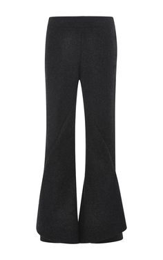 Grey Felted Wool Clockwork Trousers by Mary Katrantzou Now Available on Moda Operandi Wideleg Pants, Mary Katrantzou, Felted Wool, Wool Felt