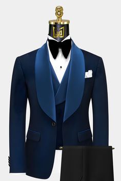 Navy Blue Diamond Tuxedo Suit Elegant Blue Double Breasted Suit For Semi-formal Occasions, Blue Tuxedo Three-piece Suit For Party, Elegant Notch Lapel Suits For Gala, Tailored Sets For Black-tie Events, Blue Tuxedo Style Three-piece Suit For Wedding, Luxury Blue Suits For Black-tie Events, Blue Tuxedo Blazer For Wedding, Blue Tuxedo Blazer For Black-tie Events, Royal Blue Notch Lapel Suit For Wedding