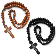 PRICES MAY VARY. High Quality Wood Cross Aesthetic Necklace: These long necklace are made of high quality wooden material that is assure the longevity of wooden cross necklace men and women. These beaded black necklace are lightweight so you can carry it everywhere you want without any ease. Versatile Design of Jesus Necklace: This orthodox cross wood necklace have elegant design with tan and black Jesus necklace. These wooden cross necklaces are made of perfect craftsmanship in their finest for Black Rosary Necklace, Cross Aesthetic, Jesus Cross Necklace, Black Cross Necklace, Cross Necklace For Men, Rosary Beads Necklace, Cross Wood, Black Pendant Necklace, Aesthetic Necklace