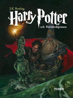 the cover to harry potter's book, which features an image of two men in a boat