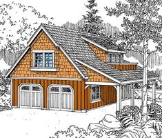 this is an artist's rendering of these garage plans for the homeowners