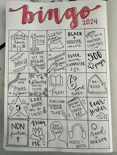 Journal Games, Reading Journal Theme Ideas, Book Journal Challenge, 2025 Reading Journal, Reading Journal Themes, Bingo Challenge, Simple Reading Journal Spreads, Reading Journal Challenge, Reading Journal Intro Page