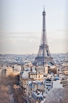 the eiffel tower towering over the city of paris