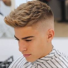 Faded Haircut, Mid Fade Haircut, Quiff Haircut, Men Blonde Hair, Mens Summer Hairstyles, Crop Haircut, Men Hairstyle