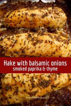 grilled salmon fillets with balsamic onions and smoked paprika & thyme