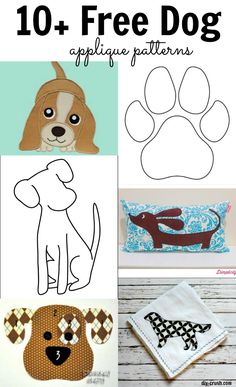 the top ten free dog applique patterns for kids to use on their crafts