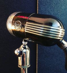 a close up of a microphone on a stand