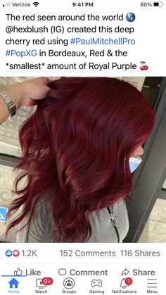 Paul Mitchell Color Formulas Red, Pravana Red Hair Formula, Red Color Formulas, Red Hair Color Formulas, Blonde 2023, Pravana Red, Blood Red Hair, Red Hair With Bangs