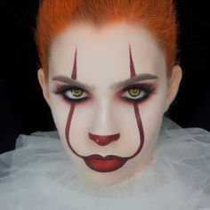 Glam Girl Pennywise Makeup Cool Halloween Makeup, Halloween Makeup Scary, Halloween Makeup Inspiration