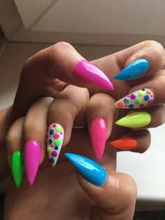 Fall Nails Art, Spring Nails Coffin, Best Fall Nails, Bright Nail Art, Bright Nail Designs, Sassy Nails, Nail Art Designs Diy