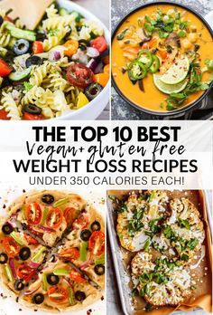 Low Calorie Vegan, Recetas Keto, Vegan Gluten Free Recipes, No Calorie Foods, Vegan Dinner Recipes, Vegan Recipes Healthy, Vegan Diet, Low Calorie Recipes, Vegan Dinners