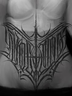 Ideas para tatuaje de caligrafiaoscura Dark Stomach Tattoos, Stomach Script Tattoo, Stomach Lettering Tattoo Women, Stomach Tattoo Women, Dark Calligraphy Tattoo, Stomach Tattoos Women Words, Dark Lettering Tattoo, Blast Over Tattoo, Lower Stomach Tattoos