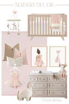 Nursery Mood Board, Twin Nursery Room, Ballerina Room Decor, Ballet Nursery, Ballerina Nursery, Girl Nursery Pink, Big Girl Bedrooms, Baby Boy Room Decor