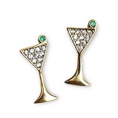 Elevate your accessory game with our Teeny Tiny Mini Martini Earrings! These charming studs capture the essence of fun and sophistication in a delightful, petite design. Crafted with meticulous attention to detail, each earring features a miniature martini glass, perfect for the cocktail enthusiast or anyone looking to add a playful touch to their outfit. Ideal for day or night, these earrings are lightweight and comfortable for all-day wear. Whether you're dressing up for a special occasion or adding flair to your everyday look, these earrings are sure to be a conversation starter. Celebrate your love for cocktails in style with these adorable little gems! Perfect as a gift for yourself or a fellow cocktail lover. Cheers to chic accessorizing! 1/2 inch Free shipping and gift with purchase Tequila Earrings, Drink Earrings, Martini Earrings, Mini Bottle Earrings, Gold Mid-century Clip-on Earrings For Party, Girls Earrings, Martini Glass, 9 And 10, Martini