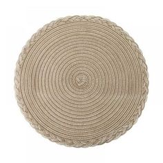 a round placemat with braiding on it