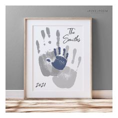 a handprint is displayed in front of a wall with the words, the smiths