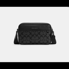 New Crossbody Classic Black Camera Bag For Business, Black Camera Bag For Business, Black Camera Bag With Removable Pouch For Business, Classic Black Shoulder Camera Bag, Luxury Black Camera Bag For Formal Use, Luxury Black Camera Bag For Formal Occasions, Elegant Black Camera Bag For Business, Elegant Black Shoulder Camera Bag, Coach Black Shoulder Bag For Business