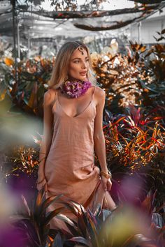 Our bohemian rose linen boho dress is so simple and comfortable sustainable bohemian dress, it is a true eye catcher garment, with its own unique remarkable design. This organic bohemian dress, made of 100% natural pure linen, was created to be a perfect basic piece, that combines with any of our ponchos, cardigans, kimonos or coats from AYA collection. We recommend to wear it with bohemian boots it will easily turn it into an evening gown for formal events. You will definitely fall in love with Feminine Summer Slip Dress For Vacation, Feminine Summer Vacation Slip Dress, Spring Pink Maxi-length Backless Dress, Feminine Backless Midi Dress For Summer, Feminine Backless Slip Dress For Summer, Feminine Backless Summer Midi Dress, Feminine Backless Summer Slip Dress, Pink V-neck Backless Summer Dress, Pink Bohemian Linen Dress