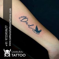 a woman's arm with a tattoo on it that says, love and an eagle