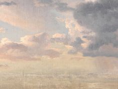 an image of a painting with clouds in the sky