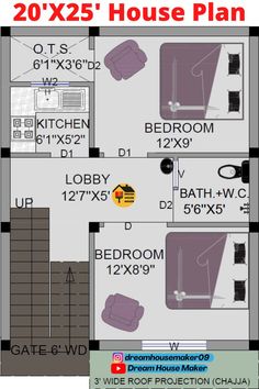 small house design 20x25 House Plans, House Floor Design, Dream Bath, Small House Plan, Modern House Plan, Small House Plans, House Layouts