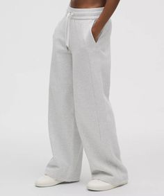 Scuba Mid-Rise Wide-Leg Pant *Regular | Women's Pants | lululemon Light Grey Sweatpants Outfit, Gray Sweatpants Outfit, Lululemon Sweatpants, Outfit Generator, Scuba Sweatshirt, Joggers Lululemon, Cute Sweatpants, Lululemon Joggers, Lululemon Outfits