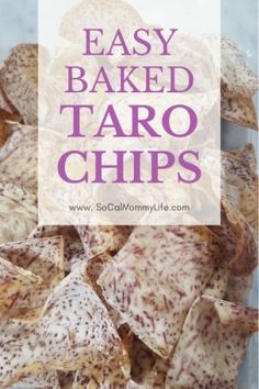 easy baked taco chips with text overlay