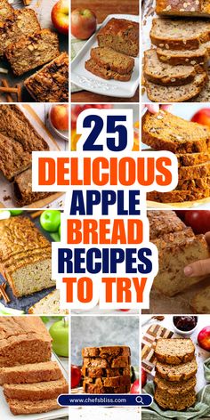 Apple bread is a delightful way to enjoy the comforting flavors of apples in a baked treat. This collection of 25+ apple bread recipes showcases the best ways to combine sweet, tart apples with warm spices and hearty ingredients. Whether you’re looking for a moist loaf packed with fresh apple chunks, a healthy whole-grain version, or a decadent dessert-style bread with a sugary glaze, these recipes have it all. Perfect for breakfast, snacks, or dessert, these apple bread recipes will fill your kitchen with the irresistible aroma of fall. Apple Quick Bread Recipes, Fresh Apple Bread, Apple Poke Cake, Apple Bread Recipe, Apple Glaze, Cranberry Bread, Best Bread Recipe, Honeycrisp Apples, Apple Bread