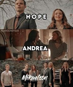 some people are standing in front of a car with the words hope anddrea on it