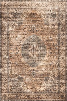 an area rug with brown and beige colors