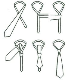 six different types of ties tied to each other in the shape of an oar