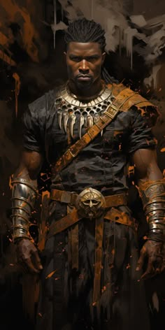 Full boady portrait of a victorious knight Black Knight Art, Black Fantasy Art, Fantasy Wizard, Black God, Black Comics