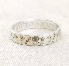 Among The Wildflowers, Mode Ulzzang, Rings Unique, Personalized Ring, Dope Jewelry, Silver Jewelry Rings, Ring Unique, Ring Vintage, Jewellery Making