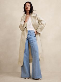 Cotton Trench Coat | Banana Republic Cotton Trench Coat, Trench Coat Outfit, Seasons Change, Trendy Fall Outfits, Coat Outfits, Trench Coats Women, Casual Fall Outfits, Coat Fashion, Autumn Winter Fashion