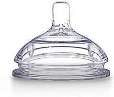 an empty glass bong with a clear base on it's bottom and sides