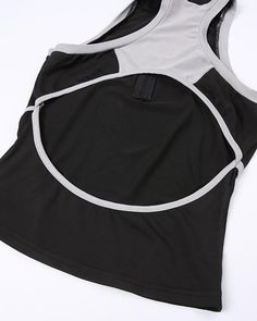 Details: Sleeveless tank top with gray stripes designTop Length: CroppedSleeve Length: SleevelessMaterials:95% Polyester + 5% Spandex Sporty Crop Top, Stunning Tops, Sport Top, Backless Top, Cut Out Top, Crop Top Blouse, Sleeveless Tank Top, Sleeveless Tank, Cropped Tank Top